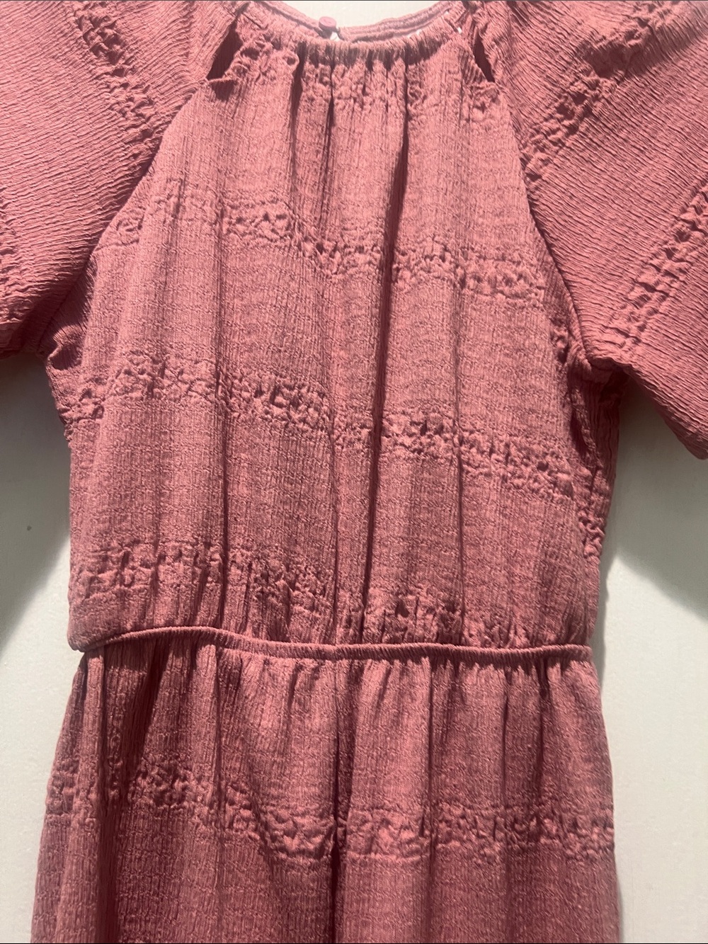 Zara Dusty Rose Textured Jumpsuit - Picture 4 of 8